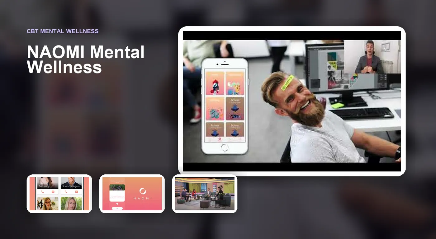 NAOMI mental wellness portfolio cover with public source media.